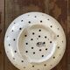 Country plate in ivory earthenware from Sarreguemines, serving dish 1900