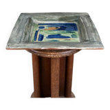 Large chamotte clay table centerpiece