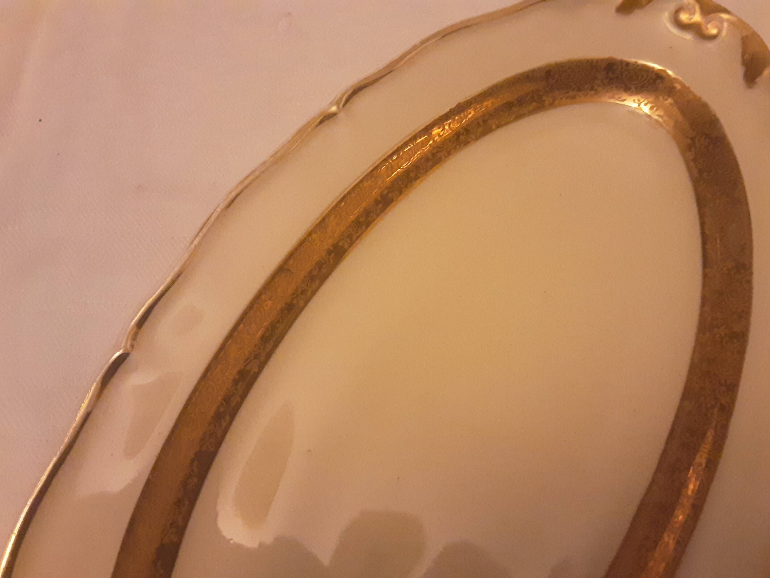 2 art porcelain raviers limoges r. leclair burdet grenoble