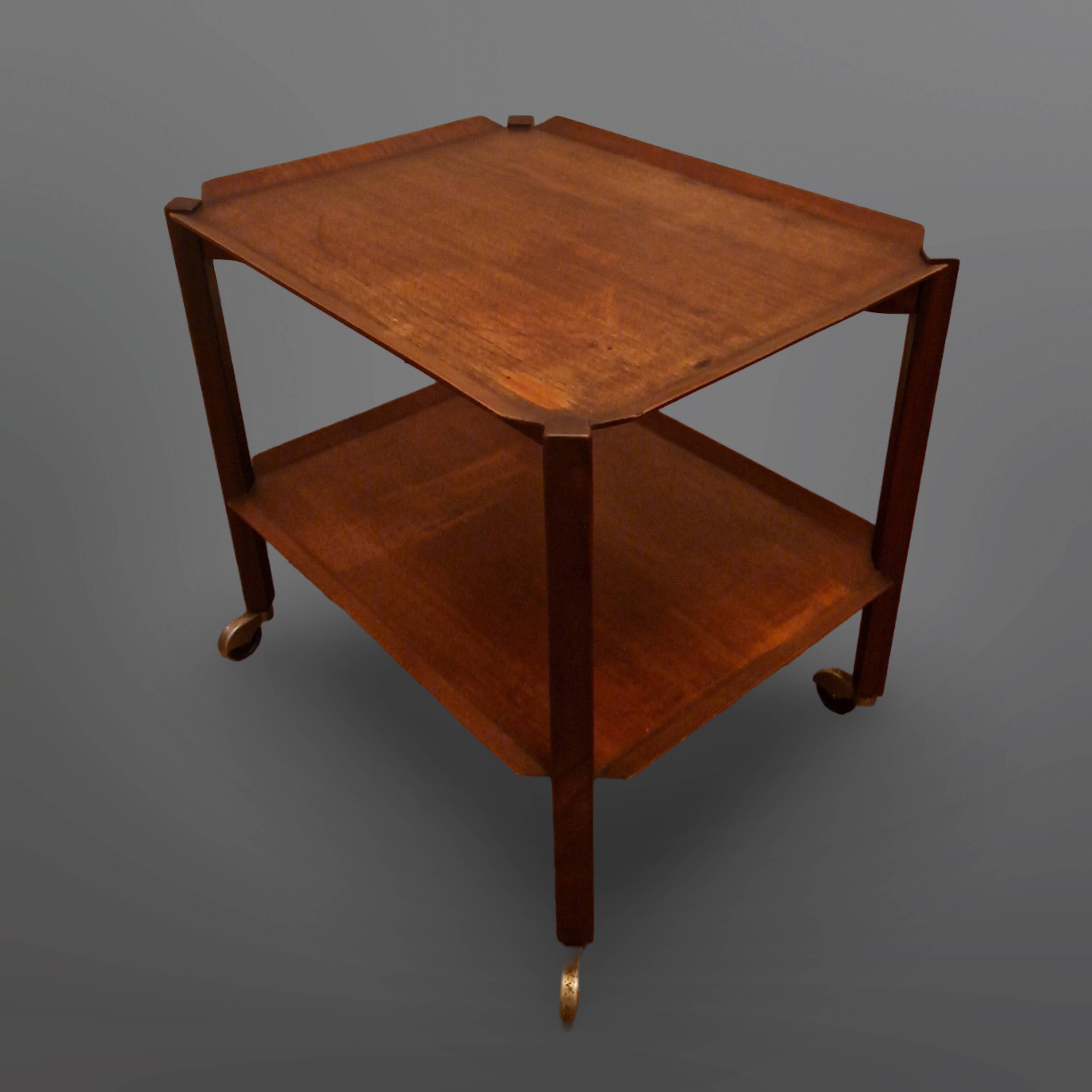 Chariot de service vintage PT10 en contreplaqué par Cees Brakeman pour Patoe, Pays-Bas 1950