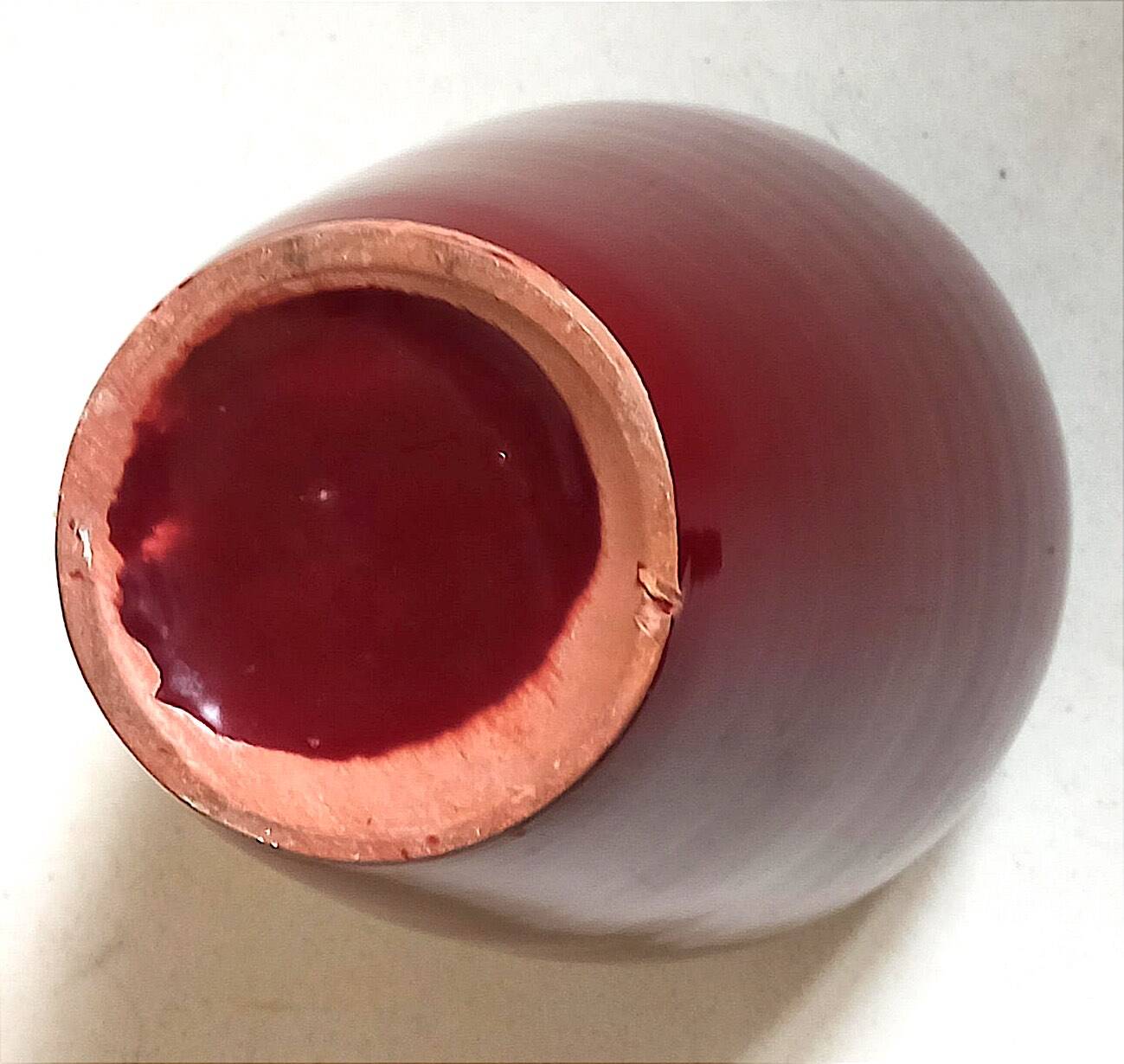 Bordeaux ceramic vase Height 30 cm