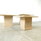 Set of 3 travertine nesting tables, 1970s