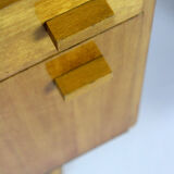 Vintage Nightstands with White Glass Tops, 1970s, Set of 2