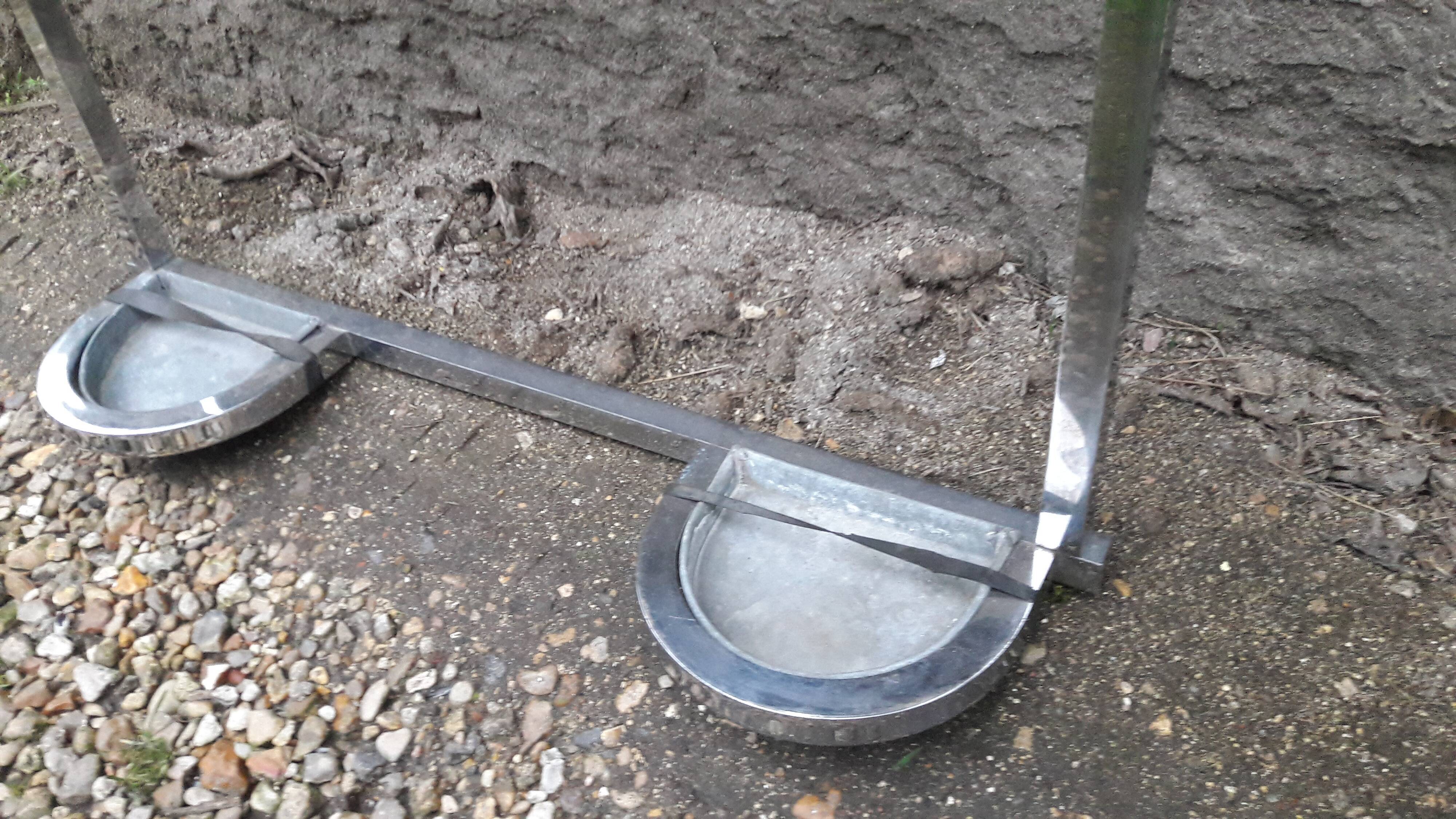 Art deco chrome wall hanger