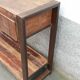 Console 2 drawers in old wood