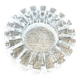 Glass ashtray with ICE pattern by Pukeberg, Swedish design, Scandinavian.