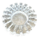 Glass ashtray with ICE pattern by Pukeberg, Swedish design, Scandinavian.