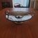 Art Deco smoked glass and chrome-plated metal bowl – 1930s