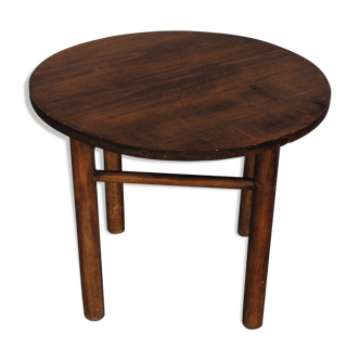 Round wooden coffee table