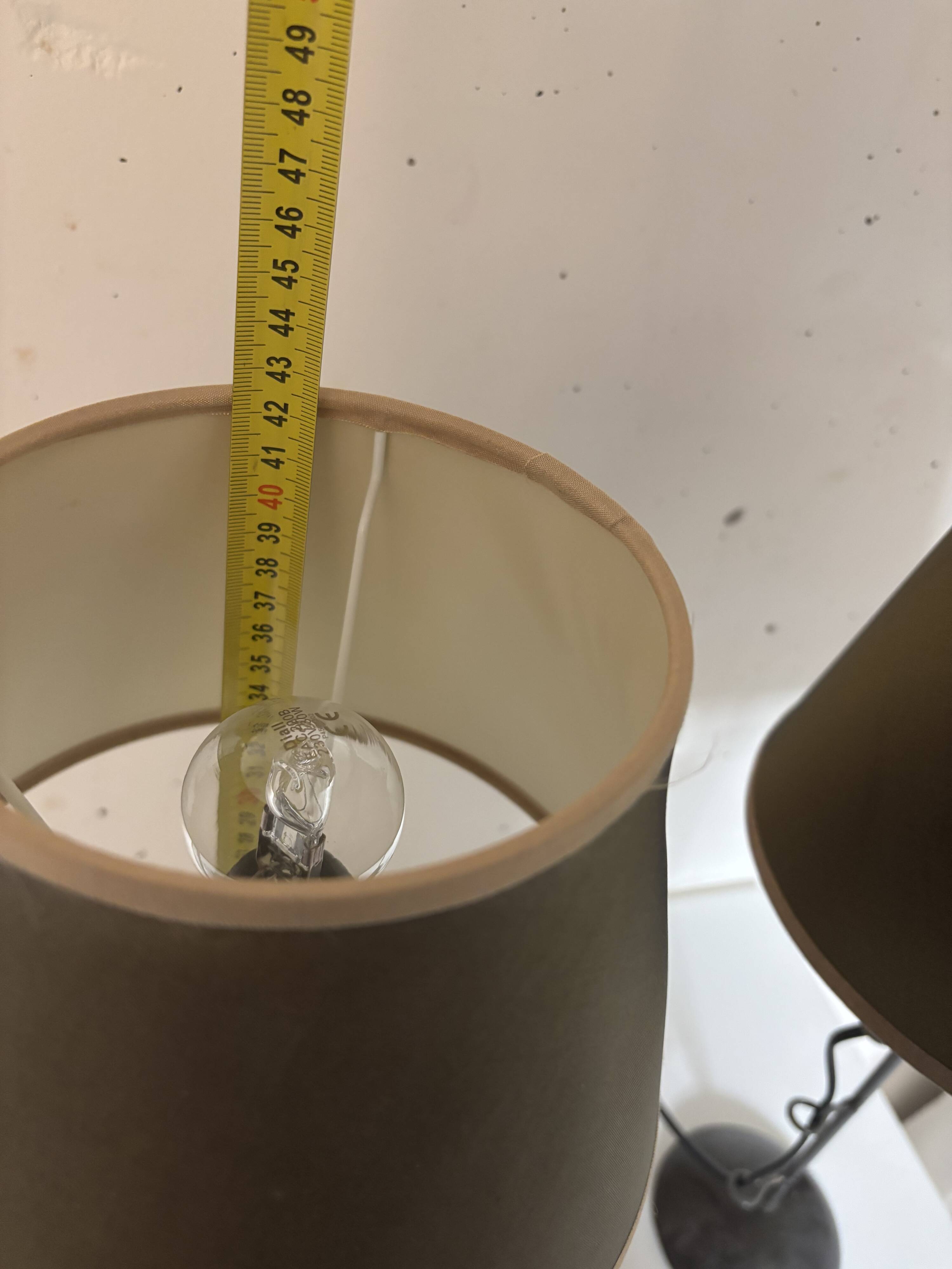 Paire de lampes en acier 1980