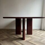 Joe dining table - Gabrielle - burgundy lacquered wood