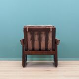 Leather armchair, Danish design, 1960s, manufactured by Genega Møbler