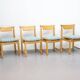 Vintage eetkamerstoelen | Eiken | Nieuwe stoffering
