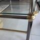 Italian coffee table Mara in brass and glass