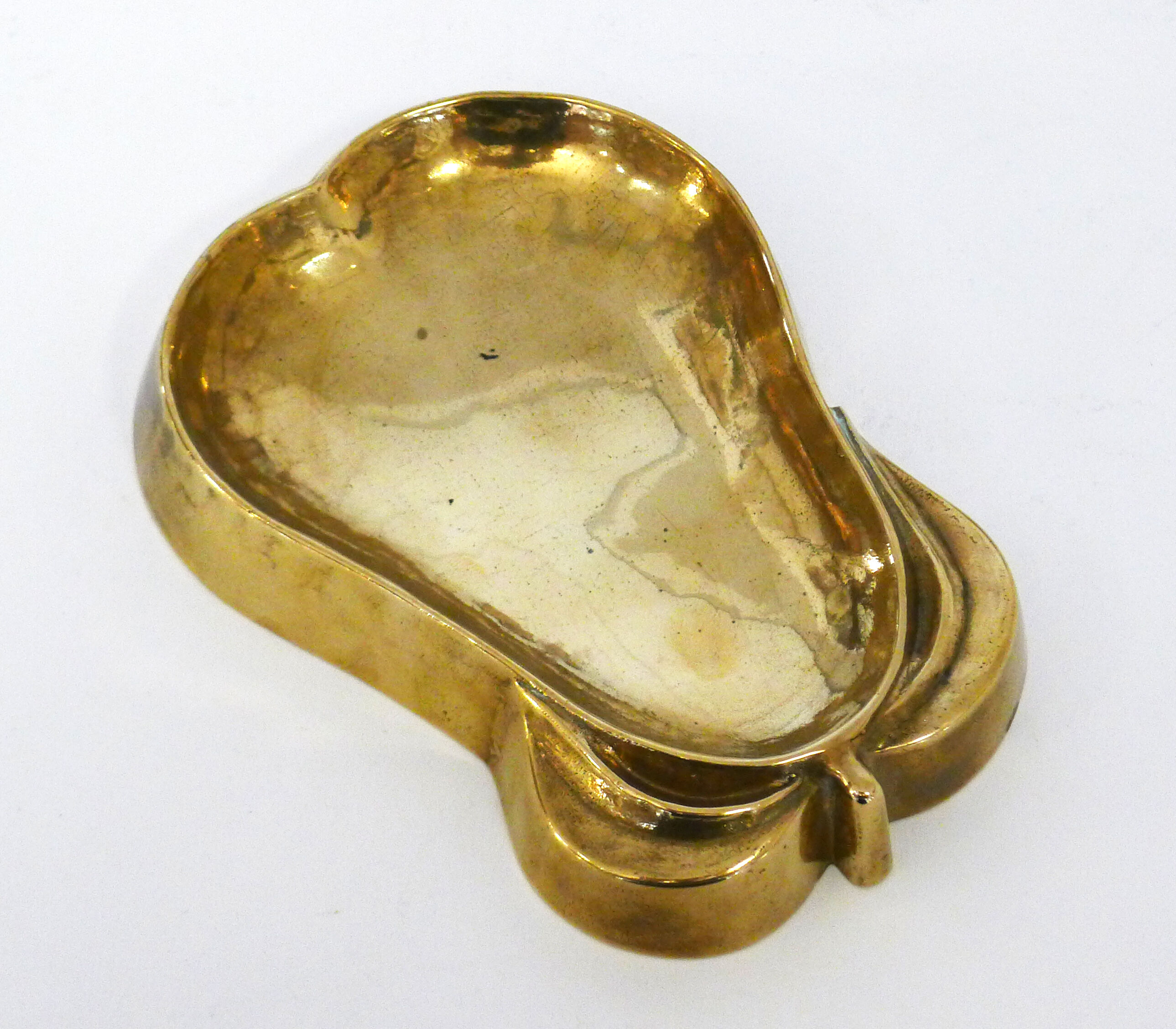 Brass pear ashtray