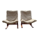 The Siesta chair set by Ingmar Relling 1965 — brown wood and beige fabric