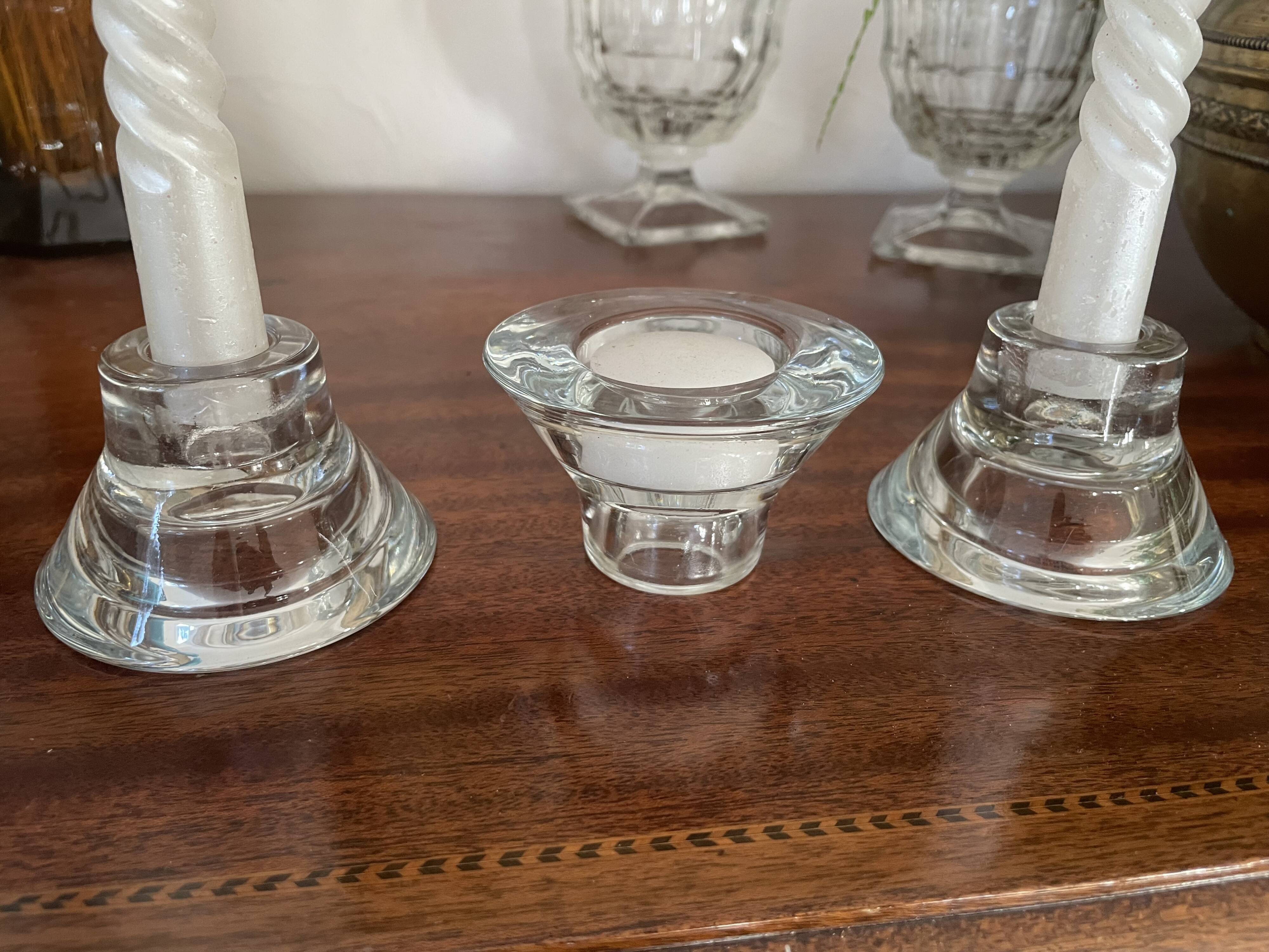 Set of 3 reversible Scandinavian candle holders