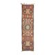 1970s Vintage Turkish Hand-Knotted Wool Cotton Brown Runner Rug 91x355