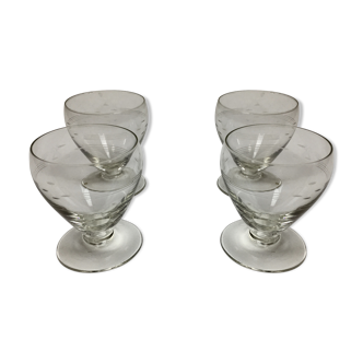 Set of 4 vintage aperitif/liquor glasses