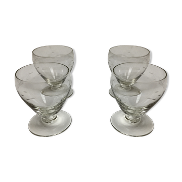 Ensemble de 4 verres à apéritif/liqueur vintage