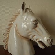 Ceramic horse head lamp base vintage horse lamp base design 70s