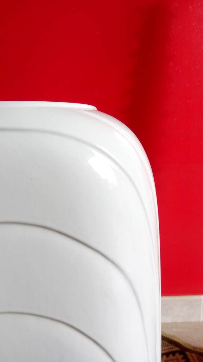 Monumental white ceramic vase West Germany 70s