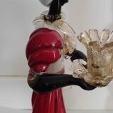 Set of 2 murano candlestick statuettes