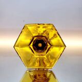 Val Saint Lambert Art deco vaas, serie Luxval model Américain S, amber