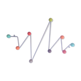 60s multi-coloured ball wall coat holder