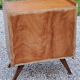 Vintage oak chest of drawers feet compass and fins of the 50s 2 doors 1 drawer