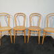Set de 4 chaises cannées hêtre courbé