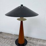 1980s metal and wood lamp