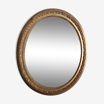 Miroir ancien en bois - 77x62cm