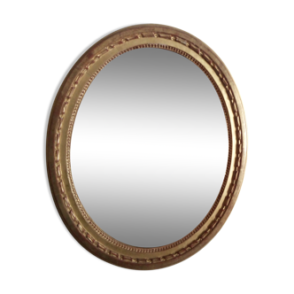 Miroir ancien en bois - 77x62cm