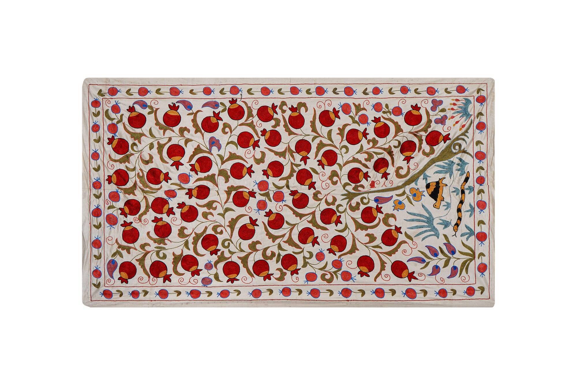 Vintage hand-embroidered tablecloth 107x187 cm