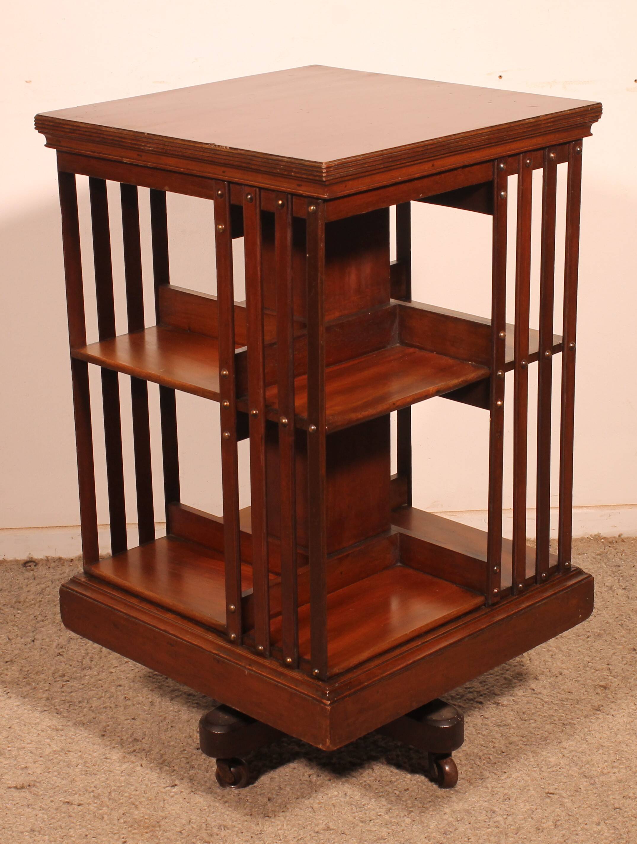 Revolving Bookcase with Iron Base - 19th Century