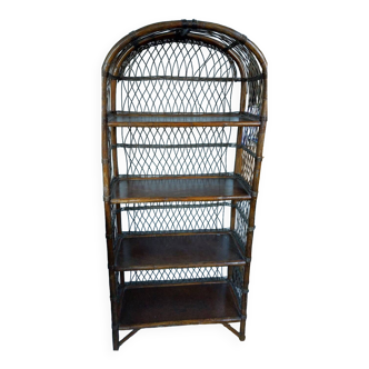 Rattan bookcase