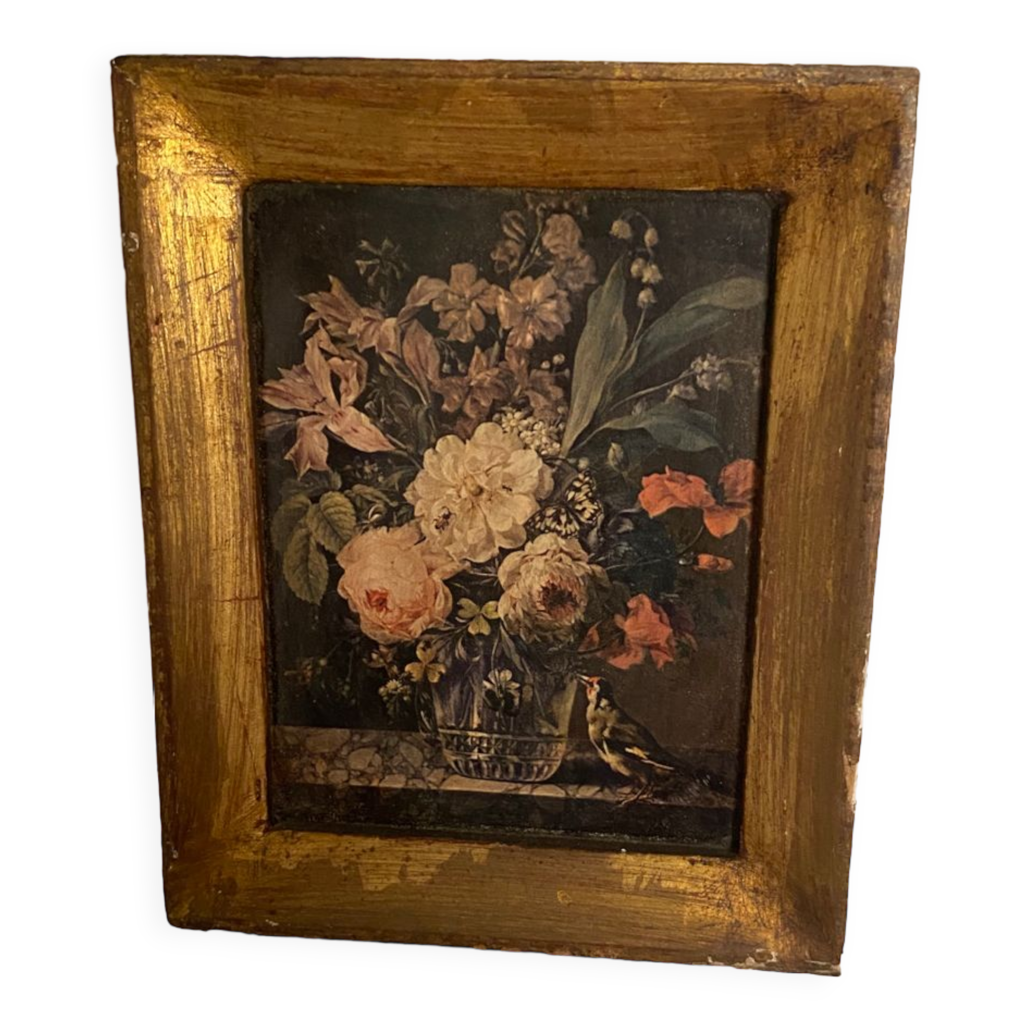 Woodcut of a bouquet of flowers