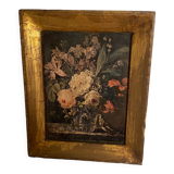 Woodcut of a bouquet of flowers