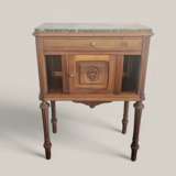 Walnut and green marble sideboard – Louis XVI style – Early 19th century