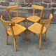 4 chaises bistrot viennoises Baumann en bois courbé