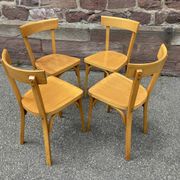 4 Viennese Baumann chairs Curved wood Restaurant Paris bistro