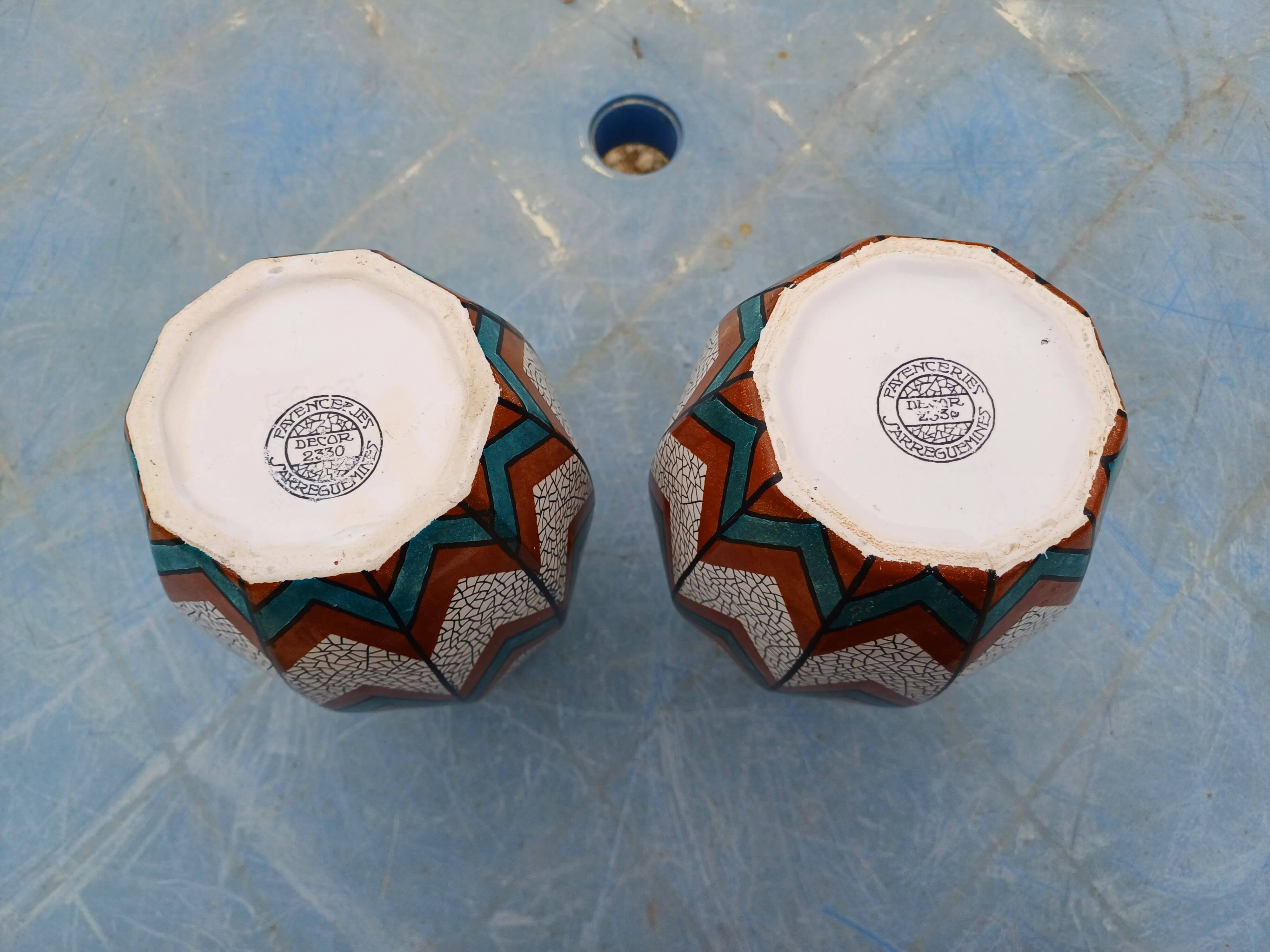 Paire de Vases Art Déco Sarreguemines