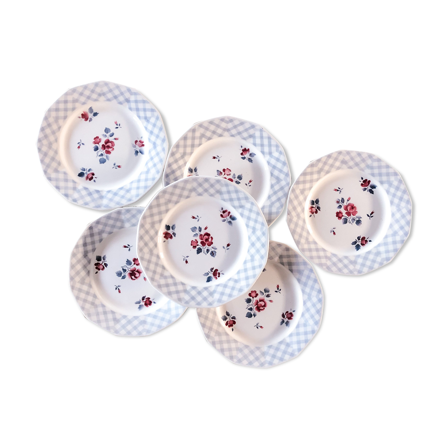 Set of 6 flat plates Bastia