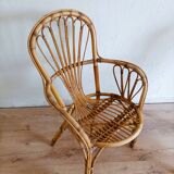 Fauteuils rotin et table