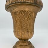 Seau en metal XIX eme rehausse d'or palmettes grande decoration