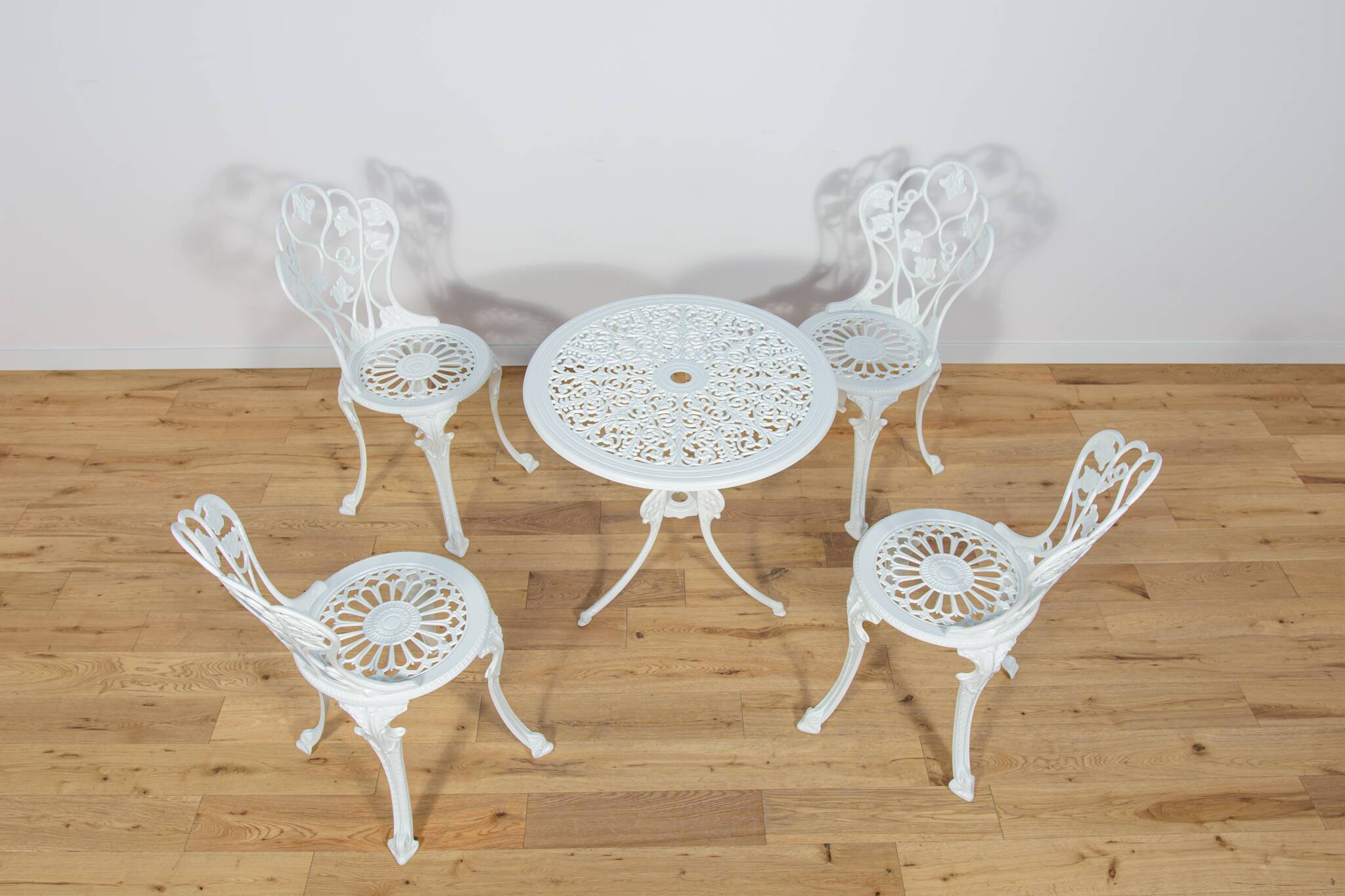 Art Nouveau Aluminum Garden Chairs, 1950s, United Knigdom, Set of 5