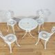 Art Nouveau Aluminum Garden Chairs, 1950s, United Knigdom, Set of 5