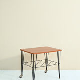 Scandinavian vintage coffee table with metal frame