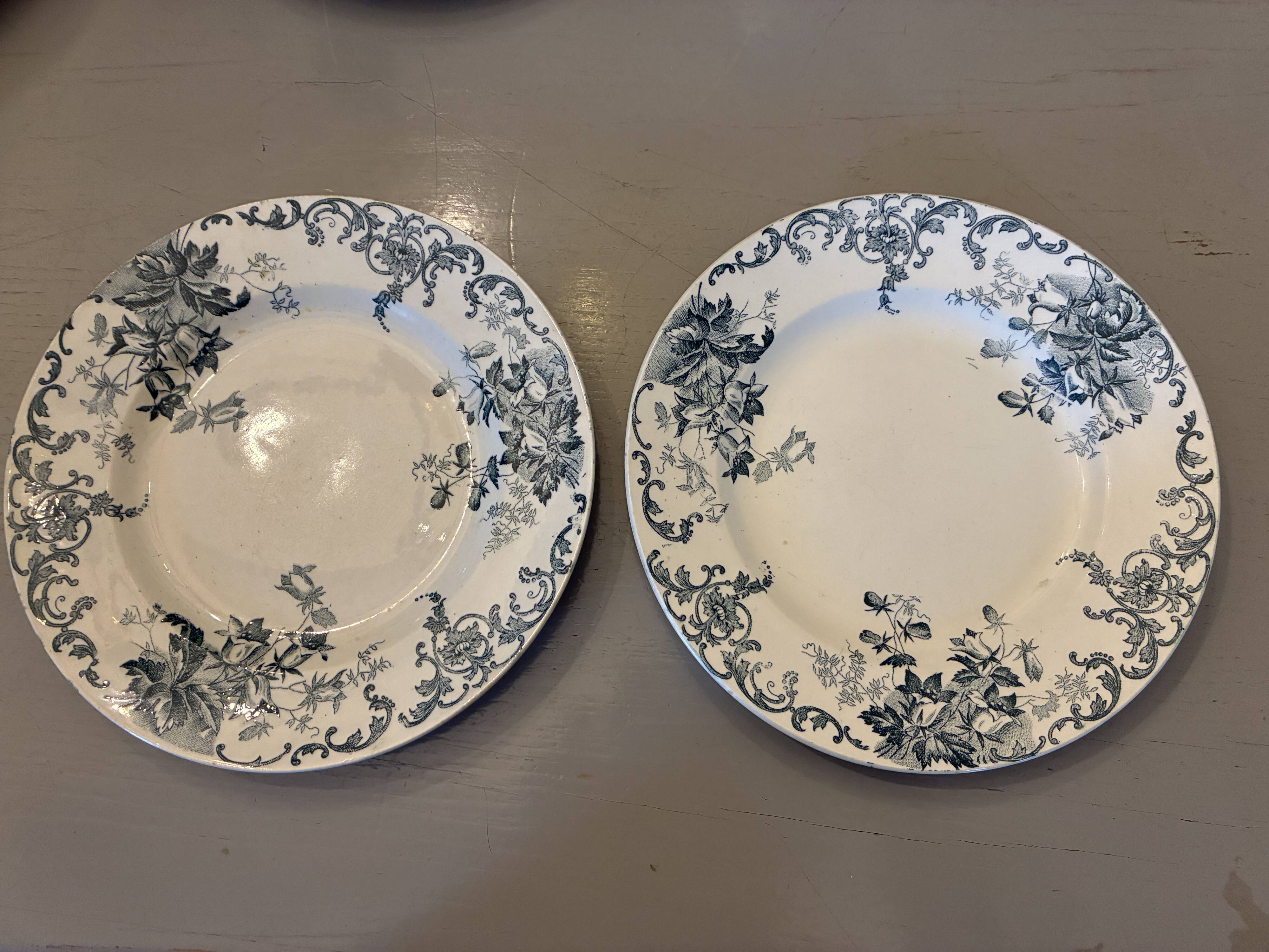 Two flat plates Terre de fer Saint-Amand